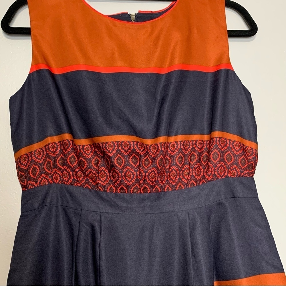 Loft Stripes & Mixed Print Sleeveless Dress. Size 4P - Picture 4 of 9